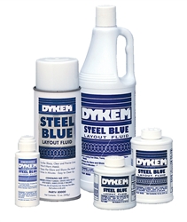Dykem Steel Blue Layout Fluid 4 Oz Brush in Cap Bottle