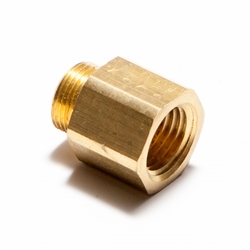 Accu-Lube,  309178, Fitting: Thread Adapter, Male 1/2-27 to female 1/4" NPT, brass; allows quart to universal pump