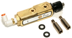 Accu-Lube, 9301, Brass Injector Pump Kit (includes 2 stanchions, 2 pump gaskets, Brass Pump w Elbow)
