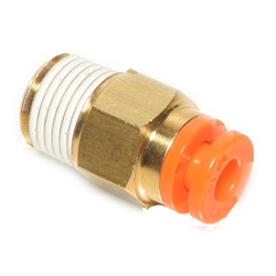 Accu-Lube, 9343, Male connector 5/32 Q/R x 1/8" NPT (For Bottom of Pumps)